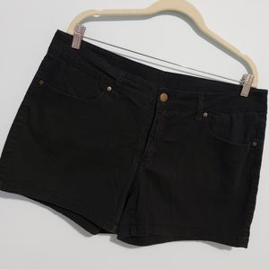 Black Faded Glory Mid-Rise Jean Shorts